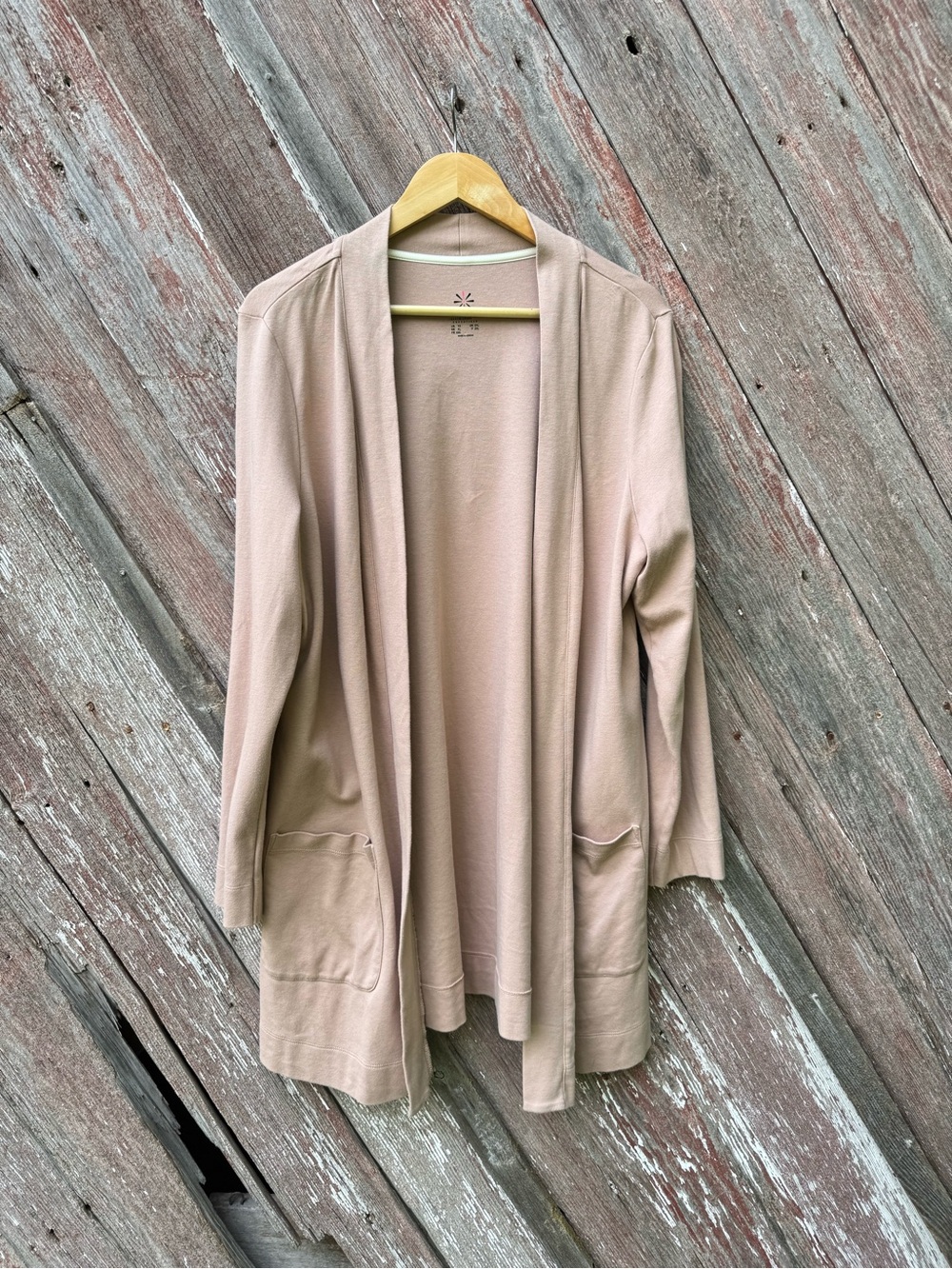 Isaac Mizrahi Live 1X 100% Cotton Long Open Front Cardigan